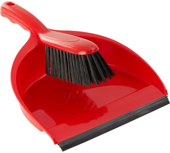 Изображение товара Совок ручной с мягкой щеткой SYR (2 ед) красный S0612291