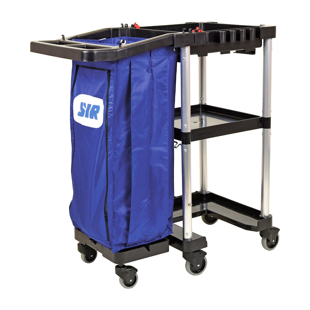 Изображение товара Многофункциональная сервисная тележка SYR Spacesaver с вырезом для ведра, с колесами