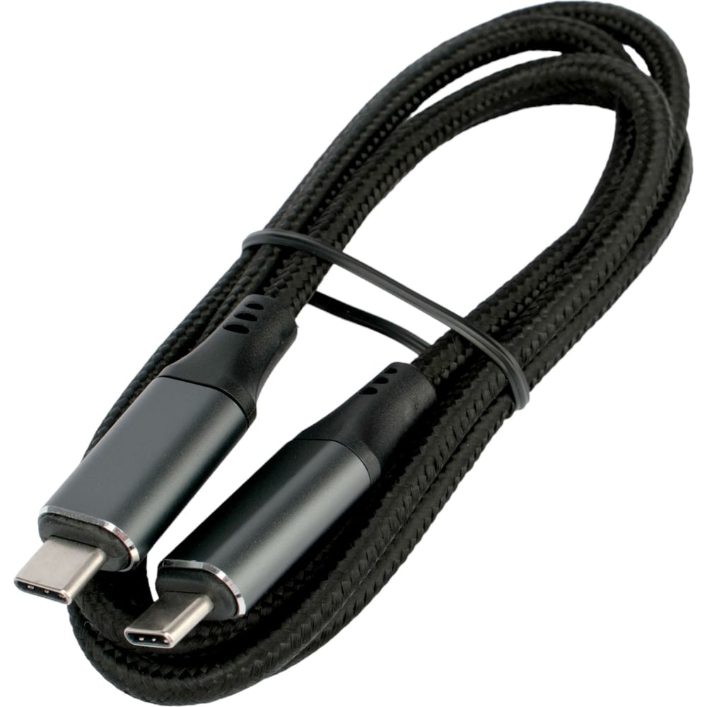 Кабель Cablexpert USB4.0, Type-C/Type-C, 5А, 240Вт, PD3.1/QC4.0, 40Gbps, медь, Pro, 1.8м, черный, пакет, CC-USB4-CMCM-BR-1.8M