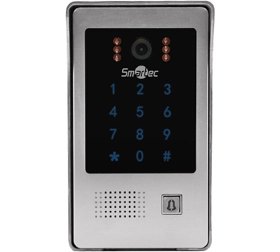 Изображение товара Вызывной блок видеодомофона Smartec ST-DS406C-SL со встроенным считывателем EM и клавиатурой, 600 ТВЛ, серебряный smkd0460