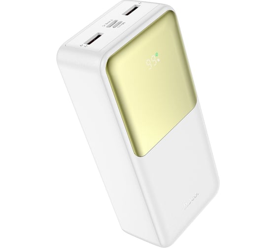 Изображение товара Портативный аккумулятор Hoco J136B, 30000мАч, QC/PD, 3A, с дисплеем, белый 6942007634861