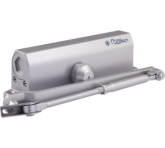 Изображение товара Дверной доводчик НОРА-М 740DA с задержкой закрывания (морозостойкий; от 60 до 110 кг; серебро) 18411