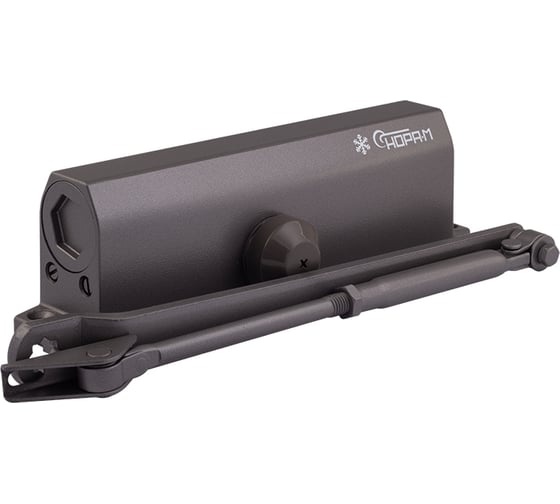 Изображение товара Дверной доводчик НОРА-М 740DA с задержкой закрывания (морозостойкий; от 60 до 110 кг; графит) 18410