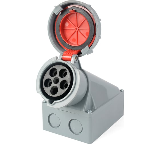 Изображение товара Розетка наружной установки HLT 1352 63А 3Р+РЕ+N 220В-415B IP67 (2шт./уп.) 083-04-15