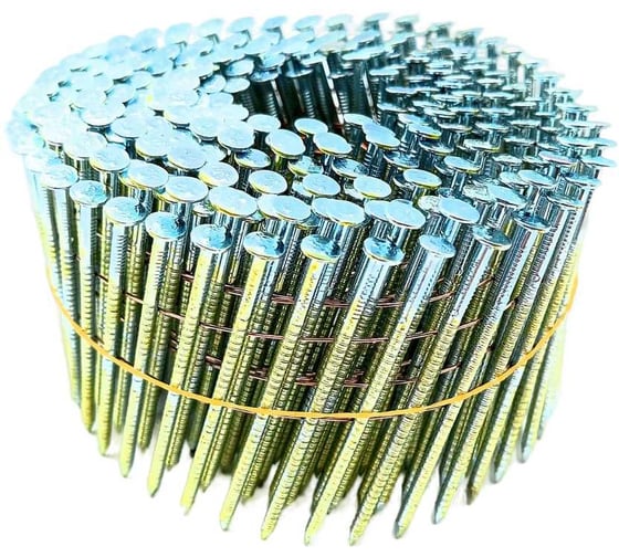 Изображение товара Гвоздь барабанный оцинкованный Пневмопарк 2,5/70 мм ершённый, по 1200 шт МР-652046