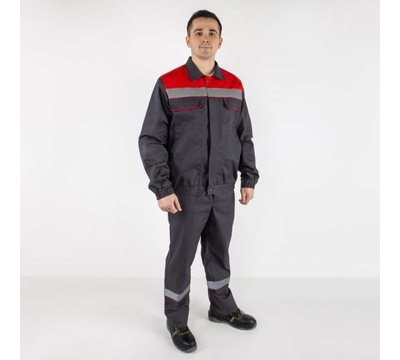 Изображение товара Костюм MILL ПРОФИ серый/красный куртка, ПК 56-58/170-176 4660319474280
