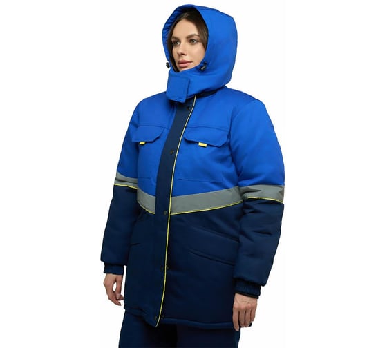 Изображение товара Костюм женский утеплённый Уралспецзащита Северная широта куртка + полукомбинезон цвет васильковый/синий 72-74/158-164 з43-кпк-жен-син-72-158