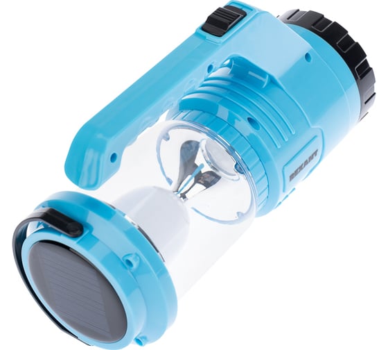 Изображение товара Светодиодный аккумуляторный кемпинговый фонарь REXANT, powerbank, солнечная батарея 75-721