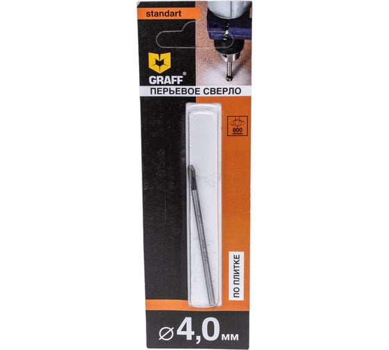 Изображение товара Сверло по стеклу и керамике 4x60 мм GRAFF 800462