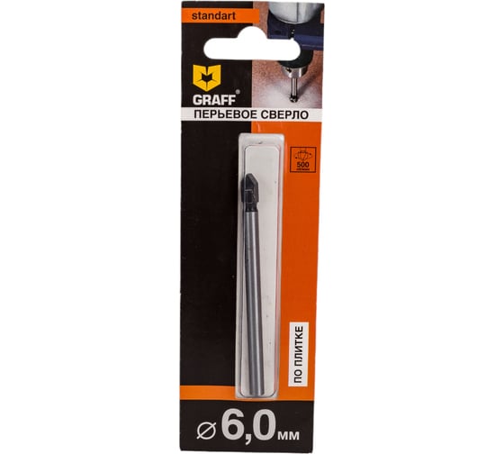 Изображение товара Сверло по стеклу и керамике 6x70 мм GRAFF 800662