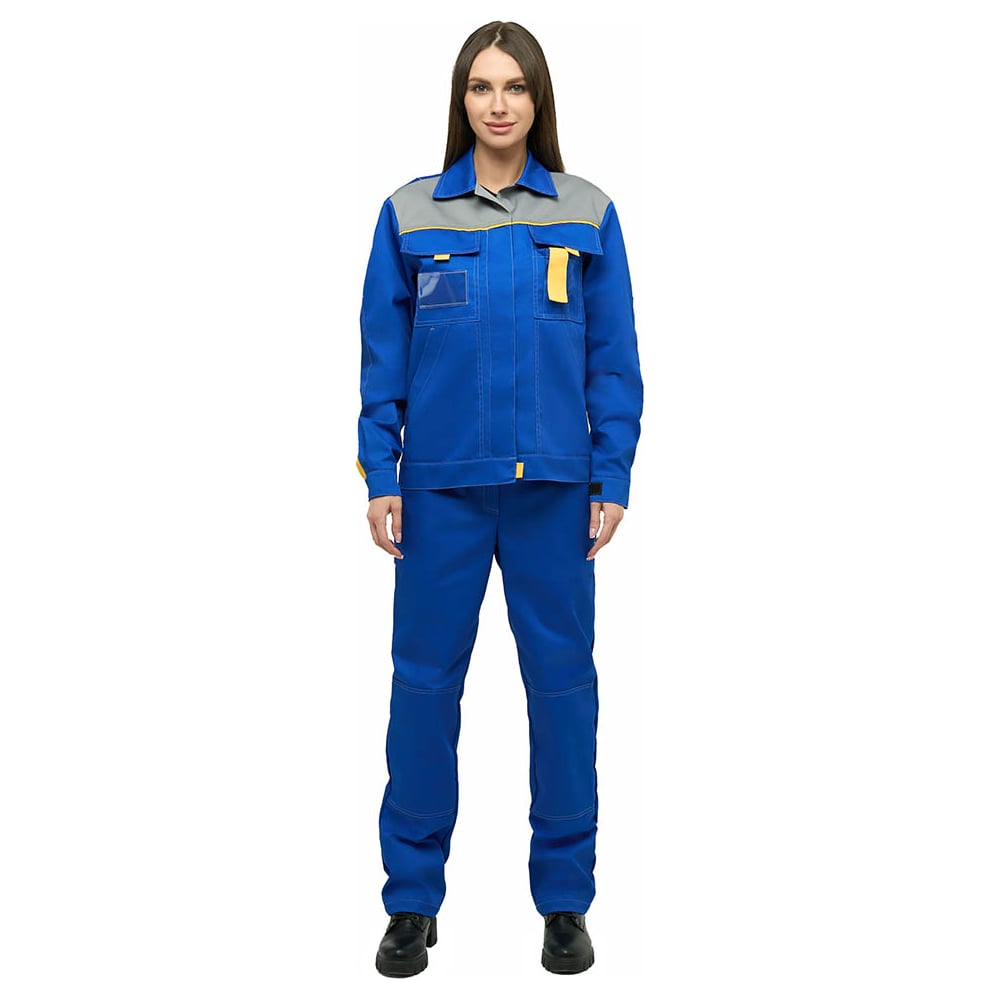 Изображение товара Женский летний костюм Уралспецзащита Кама л10-КБР куртка и брюки серый 68-70