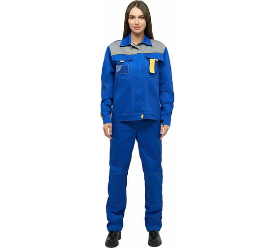 Изображение товара Костюм летний женский Уралспецзащита Кама л10-КБР куртка+брюки серый размер 68-70/170-176 кама-сер-68-170