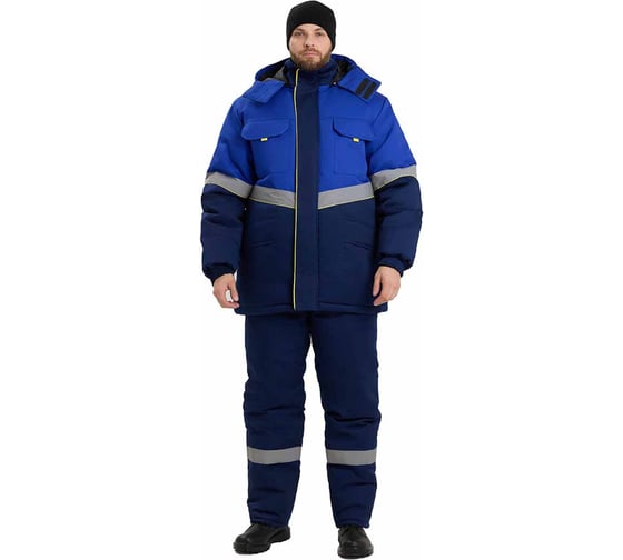 Изображение товара Костюм Уралспецзащита Северная широта куртка+брюки васильковый/синий размер 72-74/182-188 з43-кбр-син-72-182