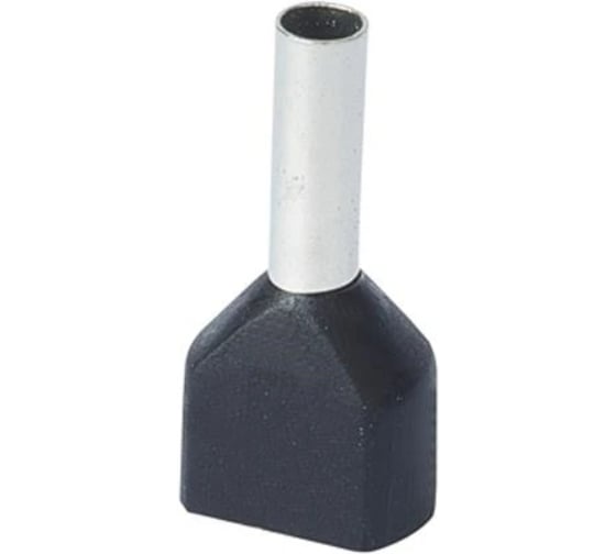 Изображение товара Наконечник HLT Ншви(2) штыревой втулочный изолированный двойной, 1508 черный 20шт. (40уп./уп.) 084-04-421