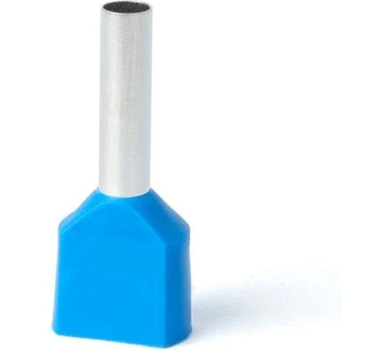 Изображение товара Наконечник HLT Ншви(2) штыревой втулочный изолированный двойной, 2512 синий 100шт. (10уп./уп.) 084-04-59