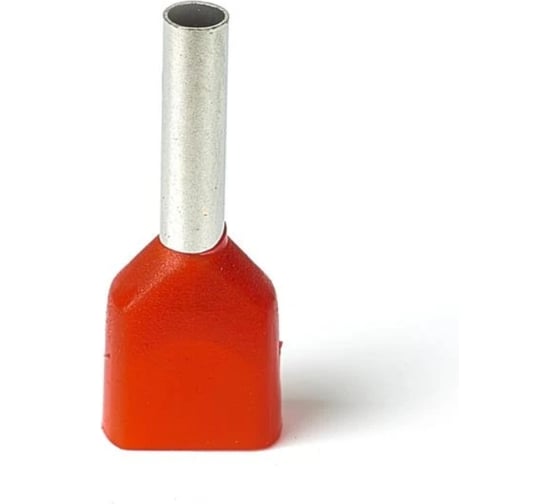 Изображение товара Наконечник HLT Ншви(2) штыревой втулочный изолированный двойной, 7508 красный 20шт. (50уп./уп.) 084-04-425