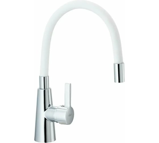 Изображение товара Смеситель для кухни Ekko гибкий излив с гайкой белый E4205-E55