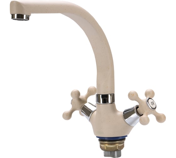 Изображение товара Смеситель для кухни с гайкой Ekko бежевый E5408-21