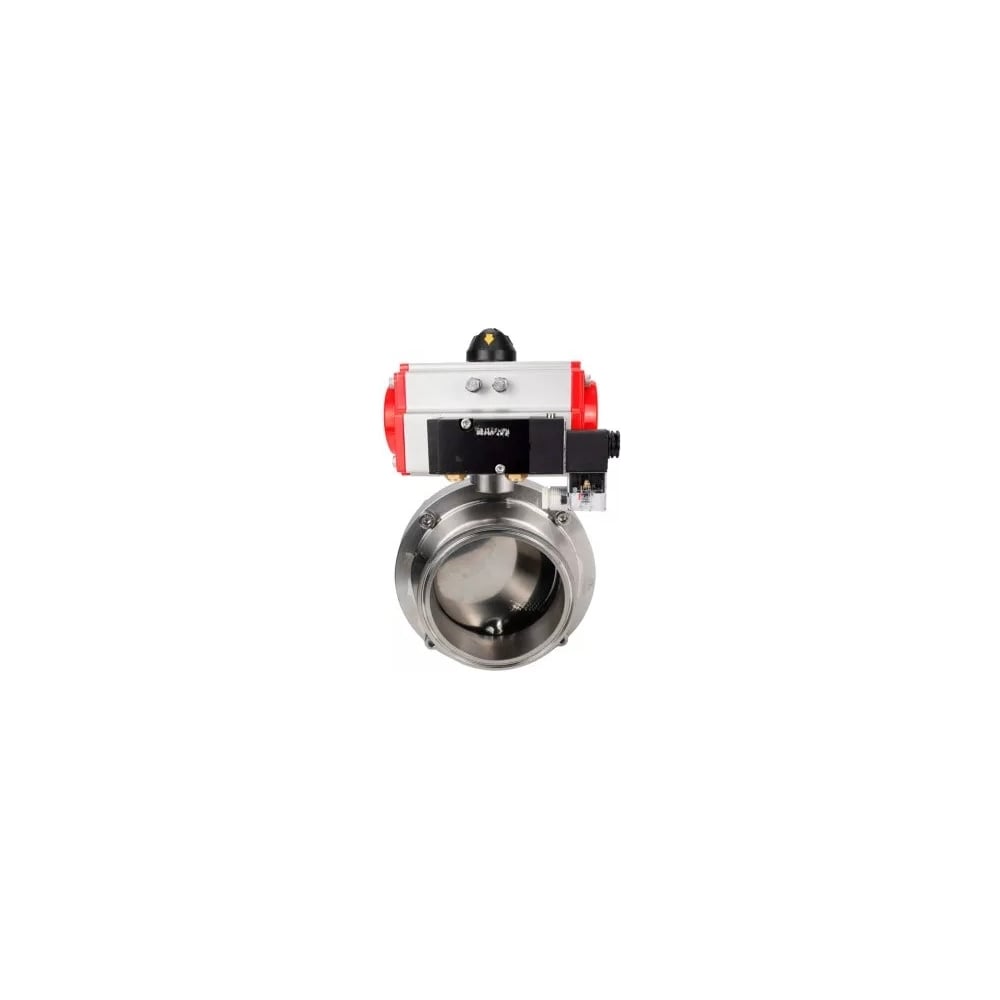 Изображение товара Затвор DN.ru clamp 304-304-Sil-2W-C-H Ду20 Ру10 из нержавеющей стали