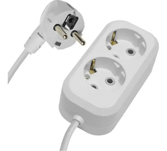 Изображение товара Удлинитель бытовой DOMTOK 2 гнезда, ПВС 3*1, 3,5кВт, с/з 7м 2388