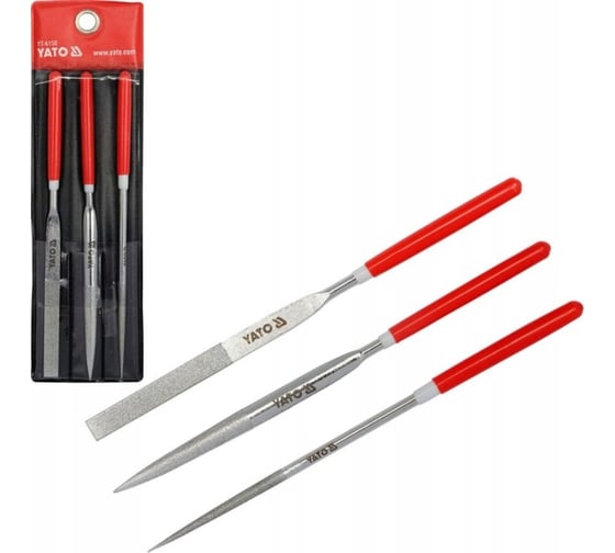 Изображение товара Надфили алмазные YATO в наборе 4x160x50мм 3пр YT-6150