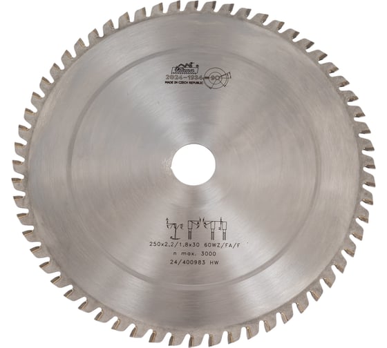 Изображение товара Пила дисковая TCT PILANA 250x2.2/1.8x30 z60 64 WZ/FA/F CT00650411