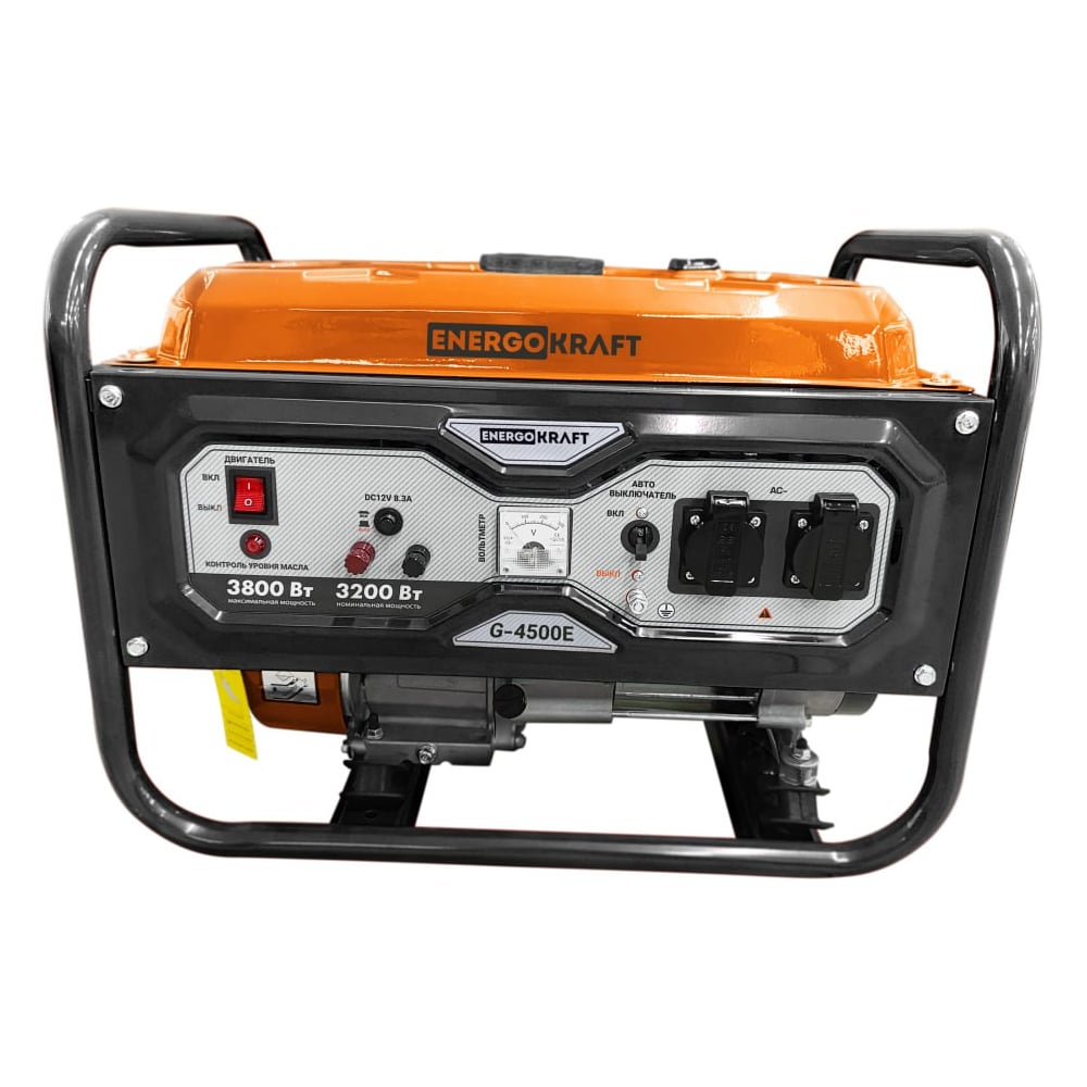 Генератор бензиновый ENERGOKRAFT G-4500E 3.2/3.8 кВт, бак 15 л, электрозапуск 00-00000023
