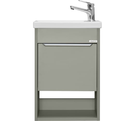 Изображение товара Тумба под раковину AQUATON Хоуп 40, 1 створка, хаки, 1A287101HP9D0