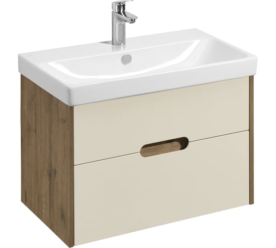 Изображение товара Тумба под раковину AQUATON Оливия 80 бежевый, дуб велл 1A283101OLVG0