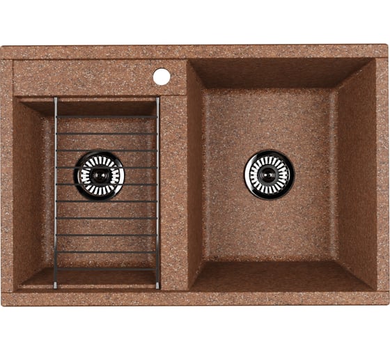 Изображение товара Мойка для кухни AQUATON Делия 78 DBL 2 чаши терракотовый 1A723132DE270