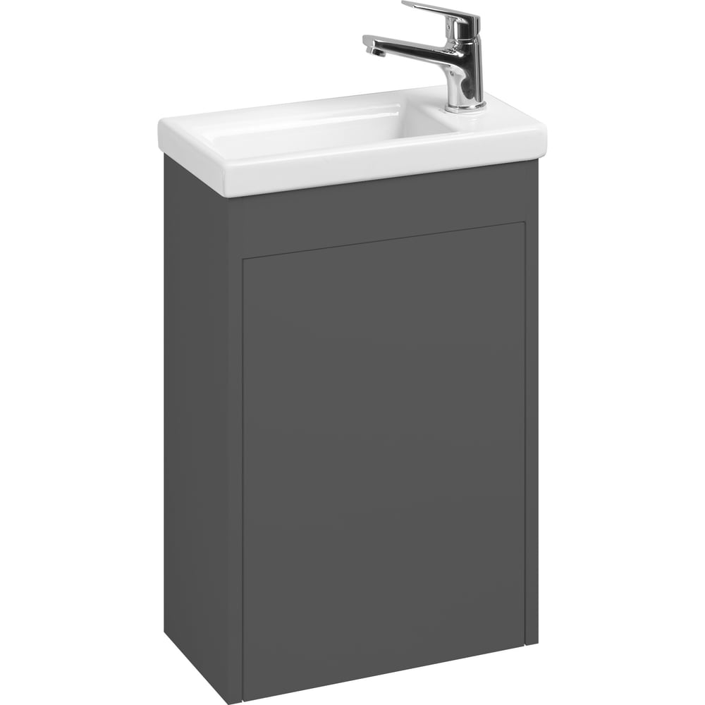 Изображение товара Набор для ванной комнаты AQUATON Тори 40 антрацит и раковина Миранда 40