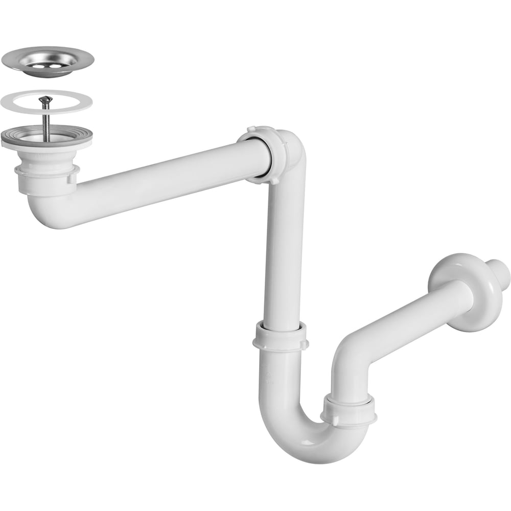 Изображение товара Сифон для раковины местосберегающий AQUATON 1A282705XX000 белый