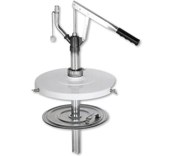 Изображение товара Заливочный насос для шприцов для консистентной смазки для бочек SAMOA 50 кг. В комплекте крышка 405 мм 108100