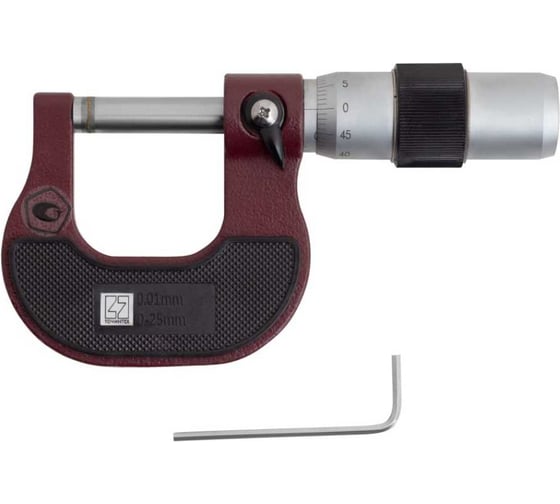 Изображение товара Микрометр ТОЧИНТЕХ Профессионал МК 25-0.01 ГОСРЕЕСТР 89035-23 мк00007