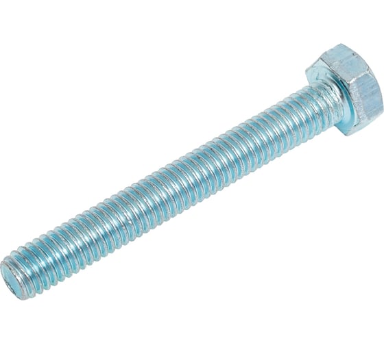 Изображение товара Болт ЦММ DIN 933, 8x60, полная резьба, кл.пр.8.8, оцинкованная сталь, 100 шт/~2,5 кг 0Т-00007445