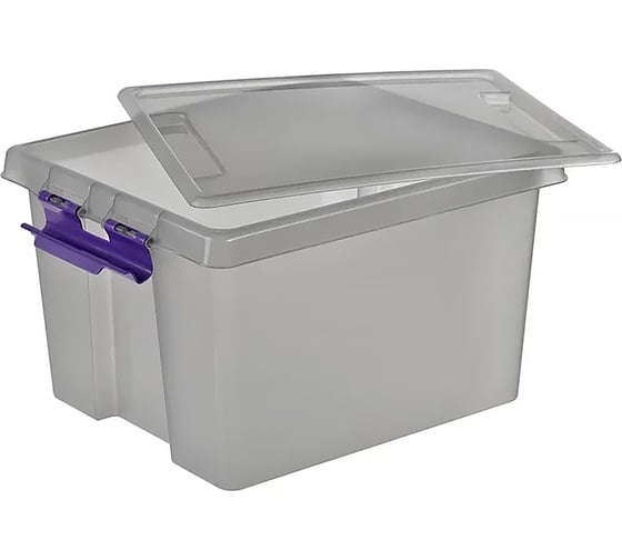 Изображение товара Контейнер HONEYCOMB с крышкой и клипсами 20 серия HOME, прозрачно-антрацитовый M-H20-00.76new