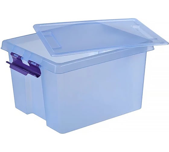 Изображение товара Контейнер HONEYCOMB с крышкой и клипсами 20 серия HOME, прозрачно-голубой M-H20-00.06new