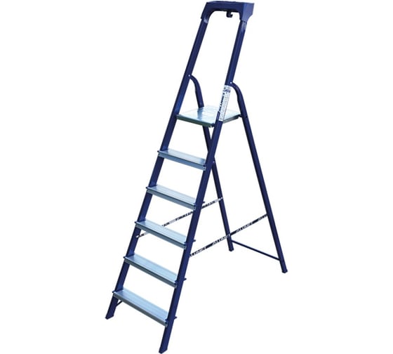 Изображение товара Стремянка стальная Алюмет с пластиковым органайзером 6 ступеней M8406AK011