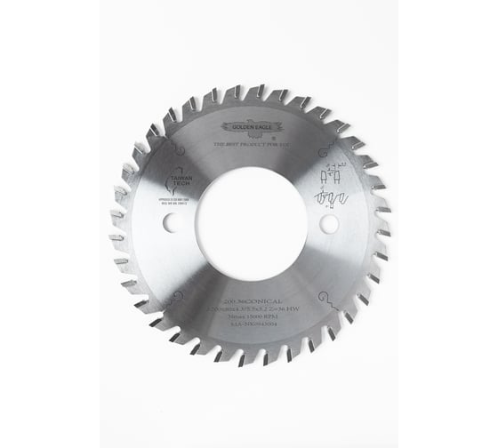 Изображение товара Пила дисковая Golden Eagle HW подрезная 200x80x4,3-5,5/3,2 z36 KO-WZ Gabbiani 2/14/110 GE TL26136