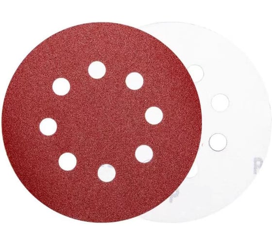 Изображение товара Абразивный круг на липучке с отверстиями SKOLE (DAP) 125 мм, Р60 (уп/100шт) DAP-125060