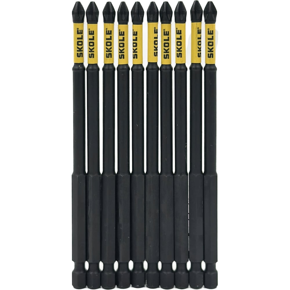 Изображение товара Магнитные биты SKOLE PH2-150 10 шт, сталь S2, для шуруповерта