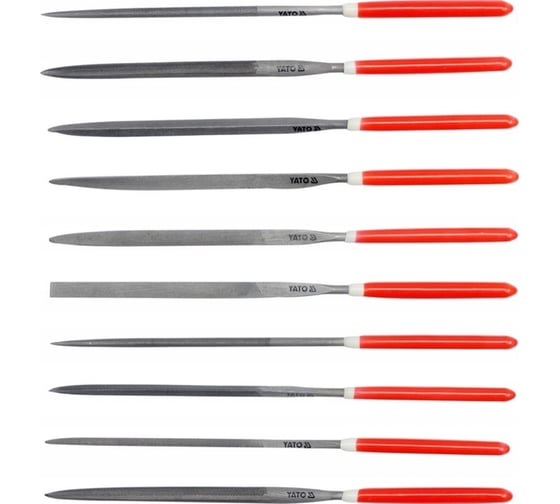 Изображение товара Набор надфилей YATO 180x85мм 10пр YT-6165 37146165 092 1