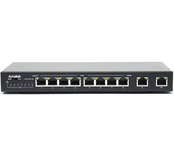Изображение товара Коммутатор PoE Amatek AN-S10P8G-120 v2 7000550