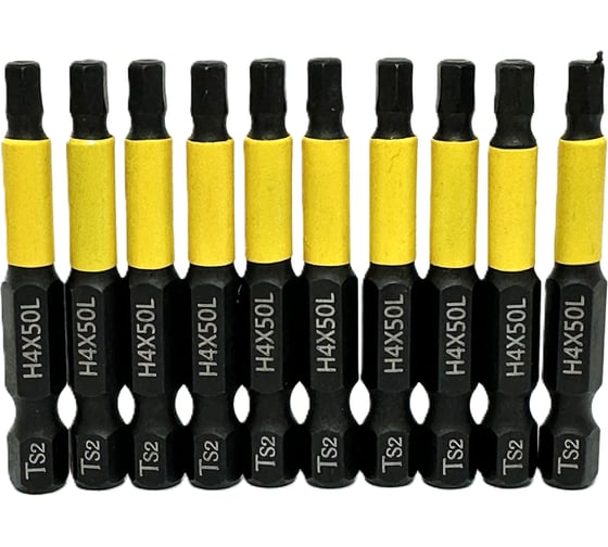 Изображение товара Бита магнитная SKOLE (BT2) 10 шт, H4-50, сталь S2 оригинал BT2-H4050