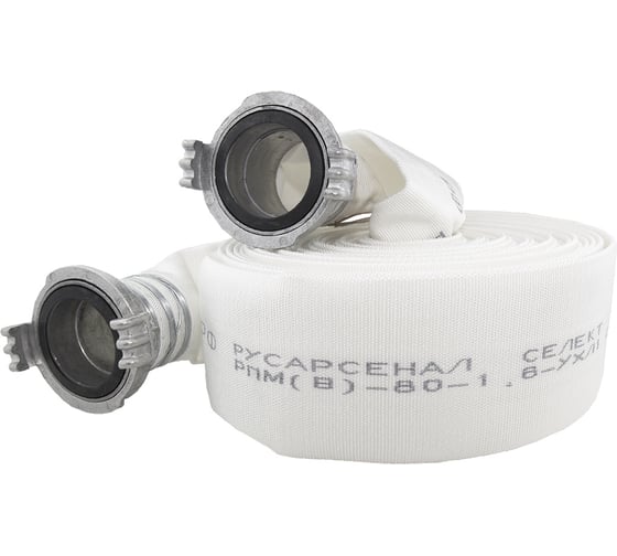 Изображение товара Рукав пожарный напорный Русарсенал "Селект" РПМ(В)-80-1,6-УХЛ1 с головками ГР-80ал, (20±1м) 630008