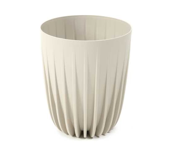 Изображение товара Кашпо ФлораПласт пластик MIRA d145мм, h17см, 1.5 л, бежевый 072649
