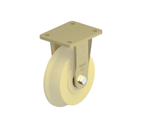 Изображение товара Одноребордные колёса "КубаньЛитМаш" из блочного полиамида со сварной стальной панелью BS-SPKGSPO 150K