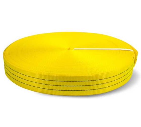 Изображение товара Лента текстильная UVE полиэстер (PES), 75мм, 10500кг, желтая, (ролик, 100 м) ltp7510500yellow