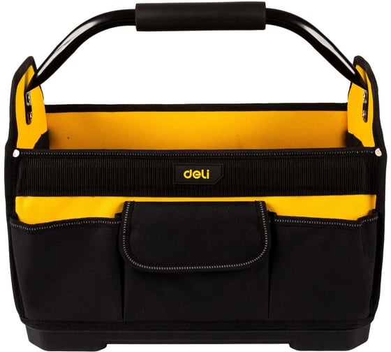 Изображение товара Сумка для инструментов Deli каркасная с жестким пластиковым дном DL586111 7 карманов, ткань Оксфорд 600D 179298