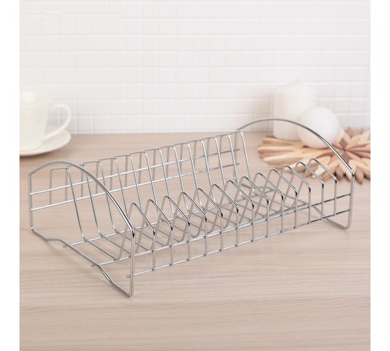 Изображение товара Сушилка для посуды Доляна 28,5х20х10 см, цвет хром 3467622